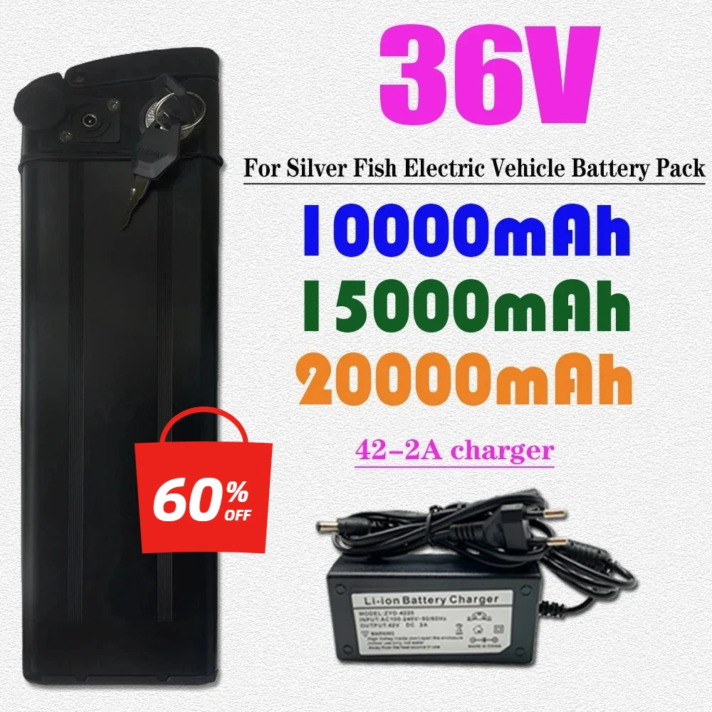 

2025 NEW 36V 20AH，18650 high-capacity lithium battery pack，Suitable for Silver Fish motors below 3000W