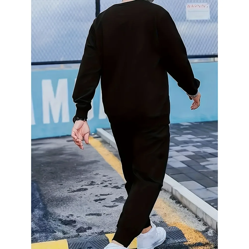 Daily Casual Fashion Men's Tracksuit Jogging Men Versatile Single Piece Sweatshirts Sweat Pants Comfort Sports Simple Hoodie Set