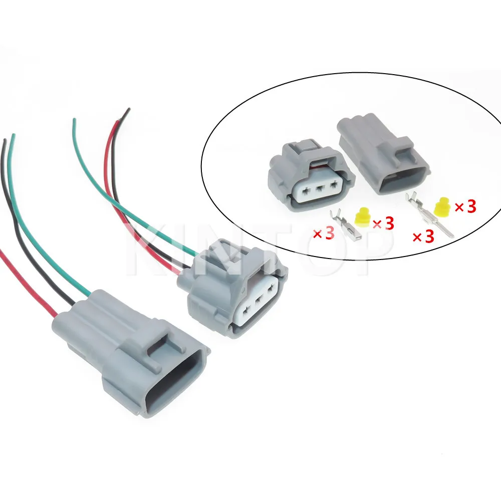 

1 Set 3 Pins 90980-11020 Automobile AC Assembly Connector With Wire Car Waterproof Electric Cable Sealed Socket For Toyota