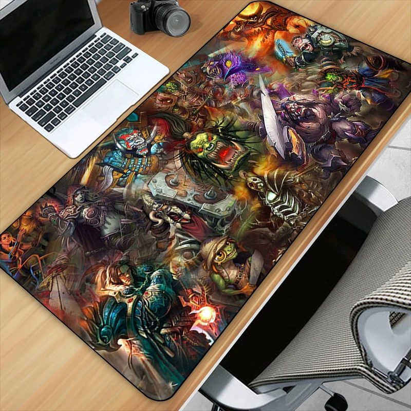 Best selling World of Warcraft Mousepad Anime HD Printing Computer Lock Edge Keyboard Mat Gift  PC Desk Pad Large Mouse Pad