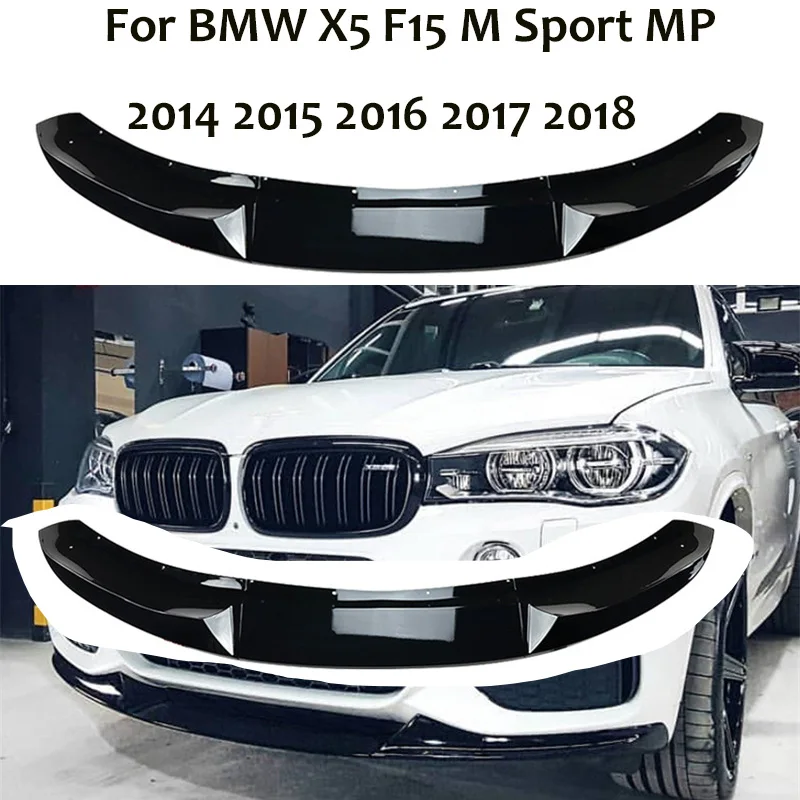 

GLOSS X5 F15 M 2014 - 2018 Sport MP Front Bumper Lip Spoiler Protector For BMW Canards Lower Diffuser Body Splitter Deflector