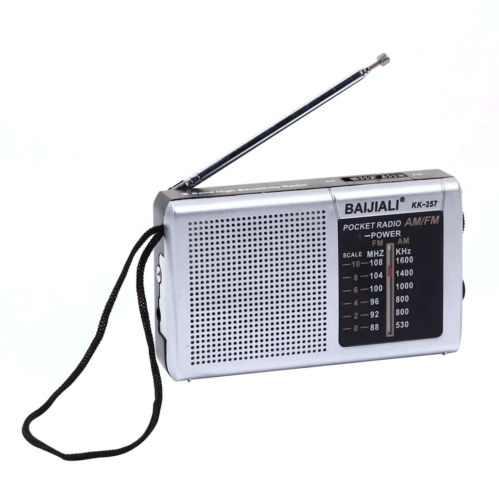 Mini Radio AM/FM, banda de onda completa recargable, Radio de emergencia para exteriores, antena telescópica, alimentada por batería AA para ejercicio matutino