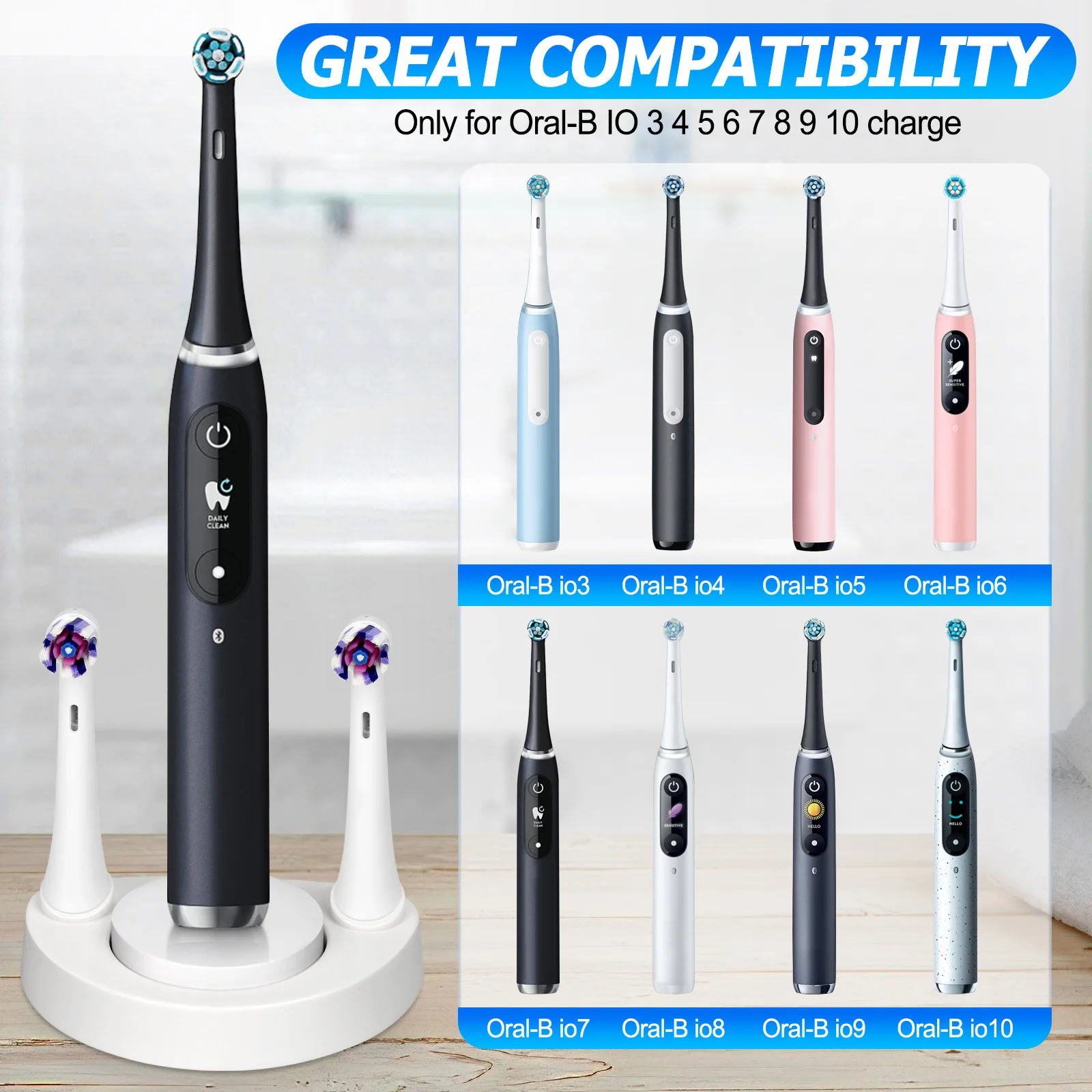 1 Pc Toothbrush Holder for Oral-B IO Electric Toothbrush Stand Toothbrush Storage Rack Tooth Brush Head Holder Charing Base Rack