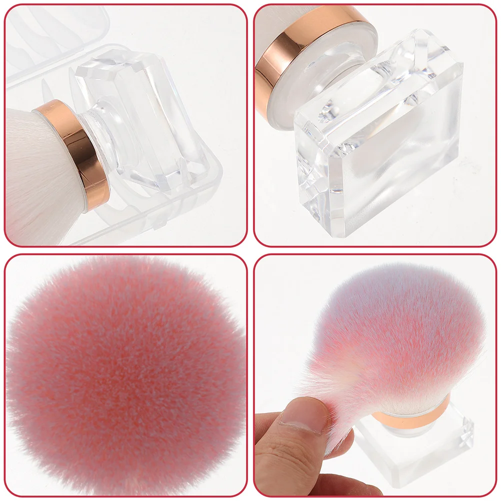 

2 шт., маленькая щетка для ногтей, грибная головка, дизайн для эффективного удаления бликов, мягкая ручка, инструмент для очистки ногтей, маникюра