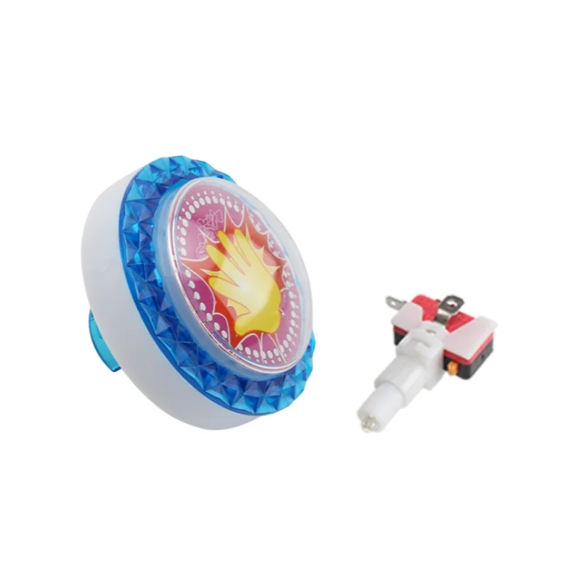 

Amusement Machine 60mm Arcade Start Button Hand Palm Pattern Push Button LED Illuminated With Microswitch