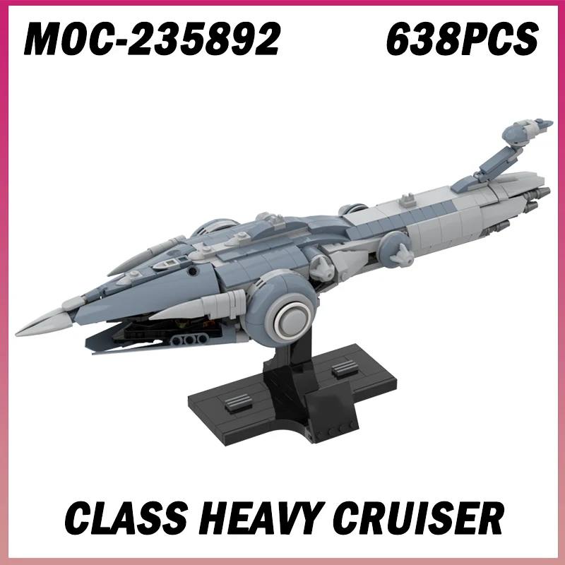 

638 шт. MOC-235892 класс тяжелый крейсер космическая война модель космического корабля строительные блоки кирпичи DIY креативная сборка игрушка для взрослых и детей подарок