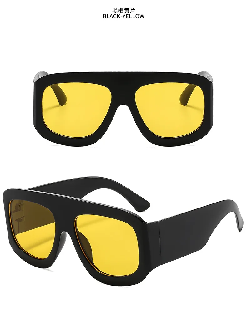 Neue Vintage Große Quadratische Sonnenbrille für Damen und Herren Rechteckige Sonnenbrillen Weibliche Brillen Sonnenbrillen für Männer und Frauen – Detail 6
