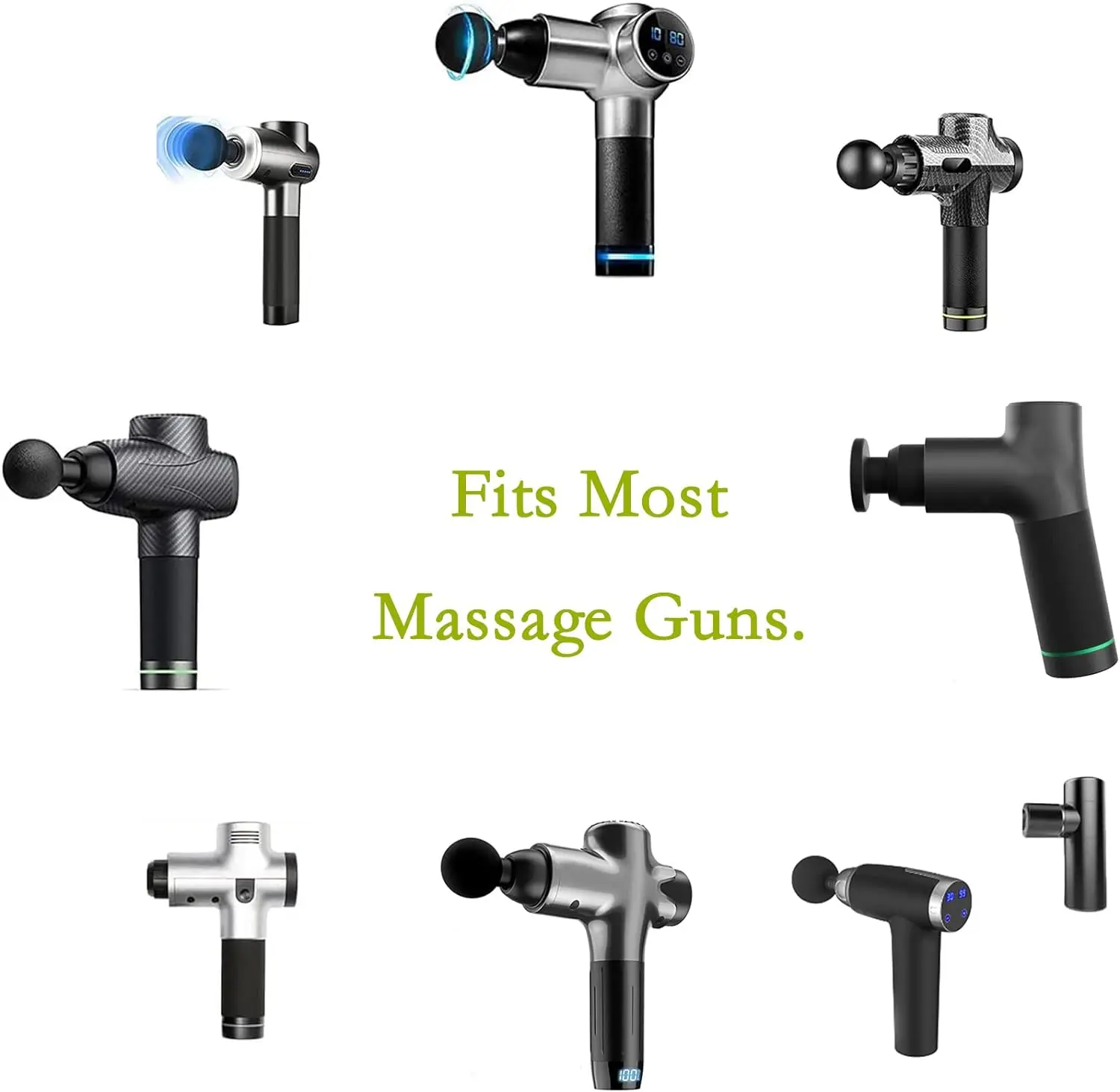 Massage Gun Heads Replaceable Massager Attachment 15 Different Muscle Heads For Deep Tissue Muscle Massage Gun Accessories