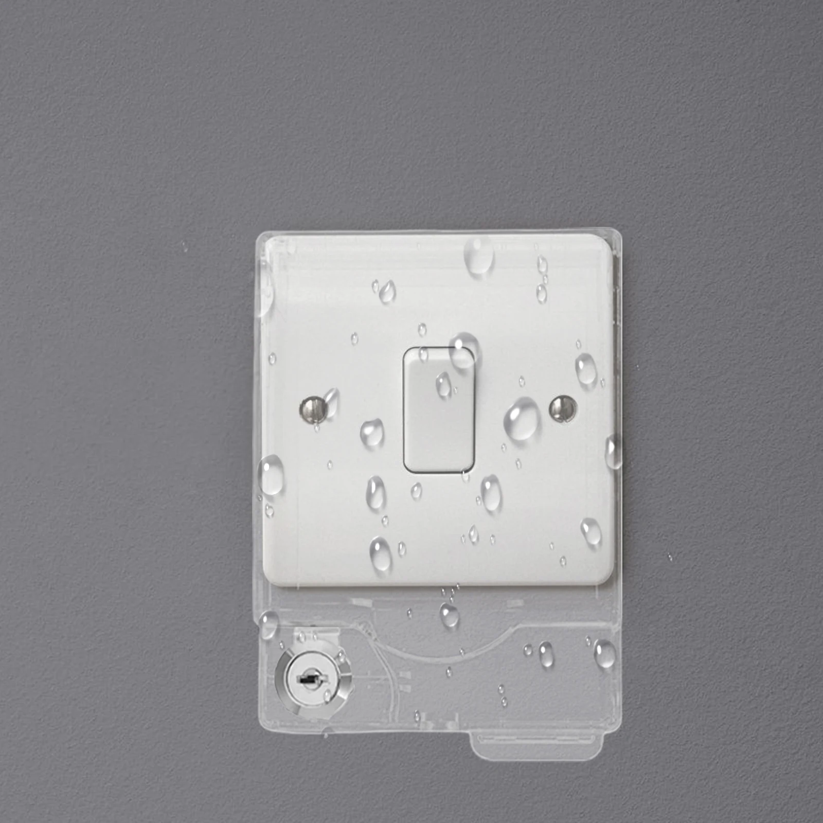

Waterproof Bathroom Socket Cover Transparent Wall Mounted Electrical Outlet Box Concealed Installation Splash Proof Easy