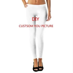 3D Printed DIY Custom Design Women Leggings Casual Yoga Fitness Pants plus size S-5XL Wholesalers For Drop Shipping