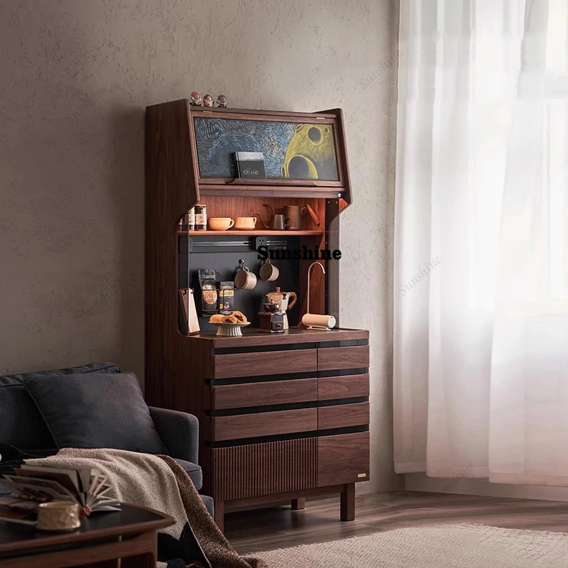 Sideboards Wood Living Room Cabinets Mobile Storage Display Cabinets House Container Organizer Luxury Gabinete Home Furniture
