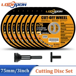 75mm/3inch Metal Cutting Disc Cut Off Wheels Angle Grinder Accessories Mounting Mandrel for Die Grinder Rotary Tool