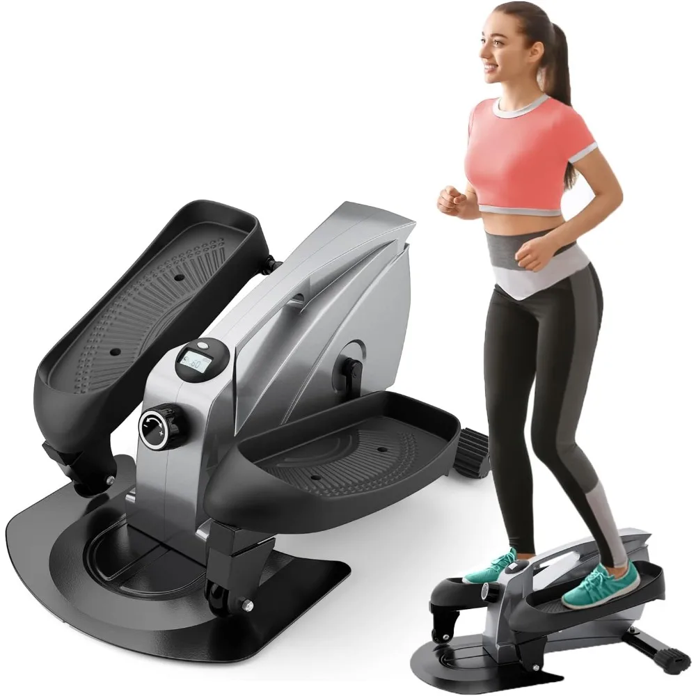 

sk Portable Elliptical Machine, Bike Pedal Exerciser with Adjustable Resistance & LCD Monitor, Non-Slip Quiet Elliptical