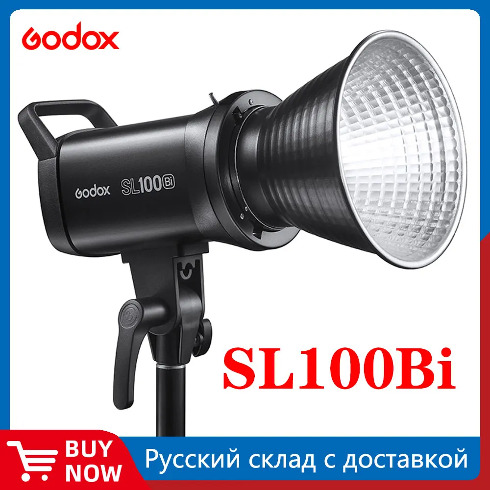 Godox SL100Bi 100W 2800-6500K White Yellow Version LCD Panel LED Video Light Continuous Output Bowens Mount Studio Light