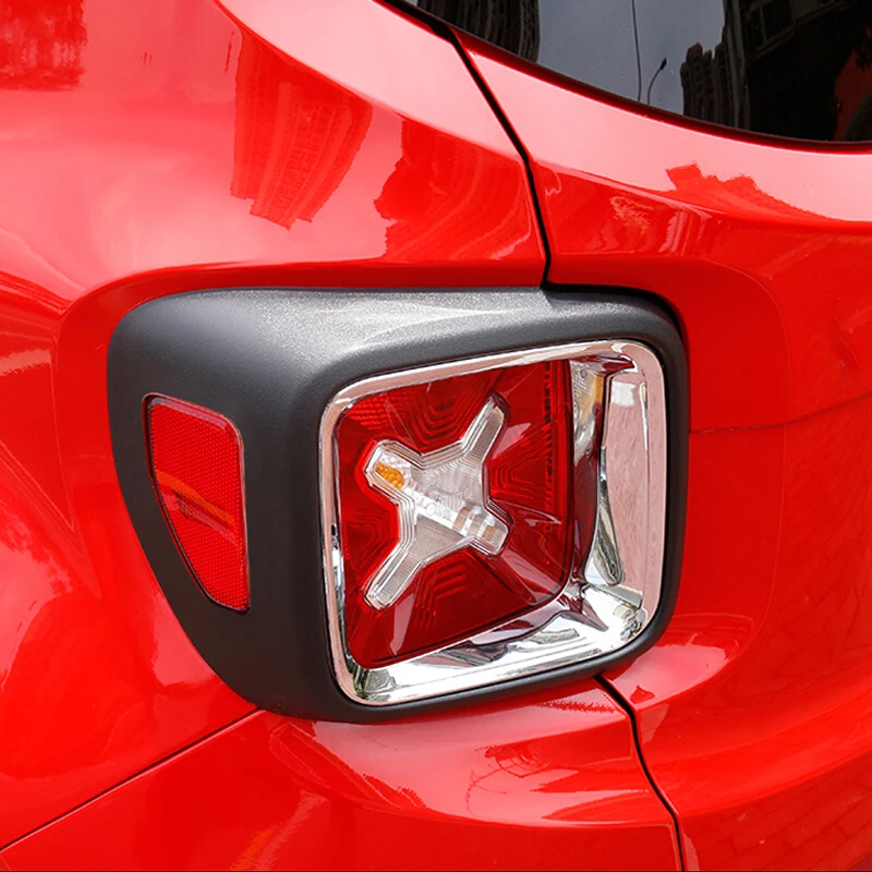 ABS Chrome For Jeep Renegade 2015 2016 2017 2018 Accessories Car Front Light Headlamps Eyebrow Trim Cover External Accessories