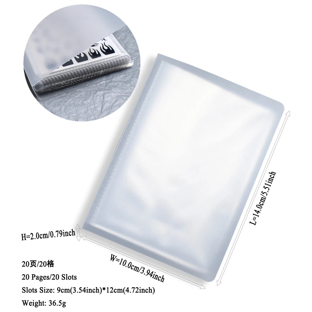 20 Slots Empty Nail Art Stickers Collecting Album Nail Art Decals Storage Booklet Empty Display Book Plastic DIY Design Tools