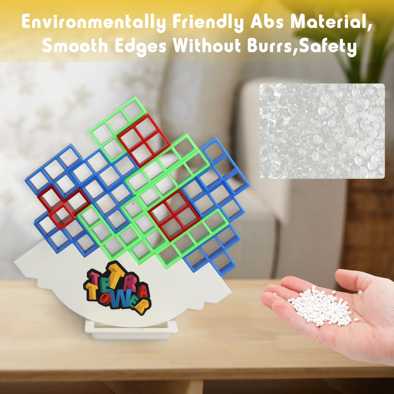 Tetra Tower Game Stacking Blocks Stack Building Blocks Balance Puzzle Board Assembly Bricks Educational Toys for Children Adults