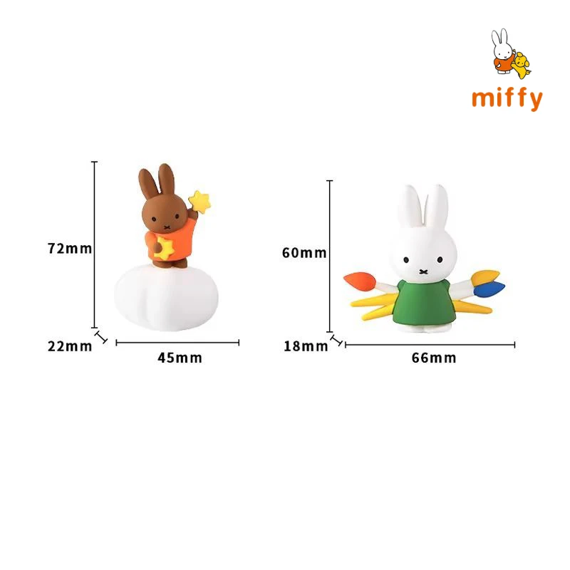 Echte Miffy koelkastmagneet Blind Box Cartoon konijn magnetische pop verzamelbaar bureaudecoratie anime accessoires meisje cadeau