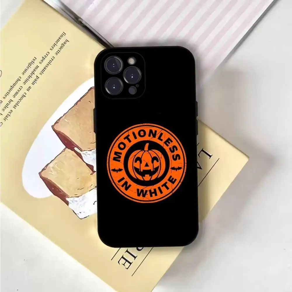 M-Motionless In Whites Phone Case For iPhone 17,16,15,14,13,12,Pro,Max,Plus,E,SE4,Air,Mini Black Soft Cover