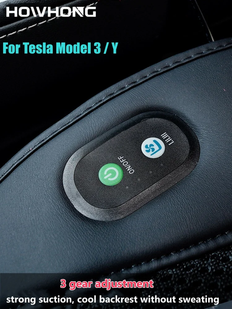 For Tesla Model 3 Y S X Ventilation Seats Cover Summer Cool Breathable with Fan Ventilated Ice Silk Seat Cushion Car Accessories - view 4