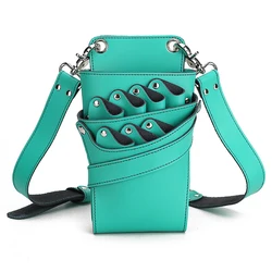 Multifuctional Cowhide Hair Scissor Bag New Salon Barber Hair Scissors Bag Hairdressing Tools Scissors Comb Waist Pouch