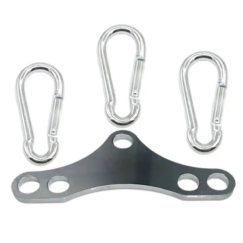 

Double To Single Adaptor Plate Spreader Bar For Fitness Cable Machine Pull Down Bar- Strength Training Equipment Silver