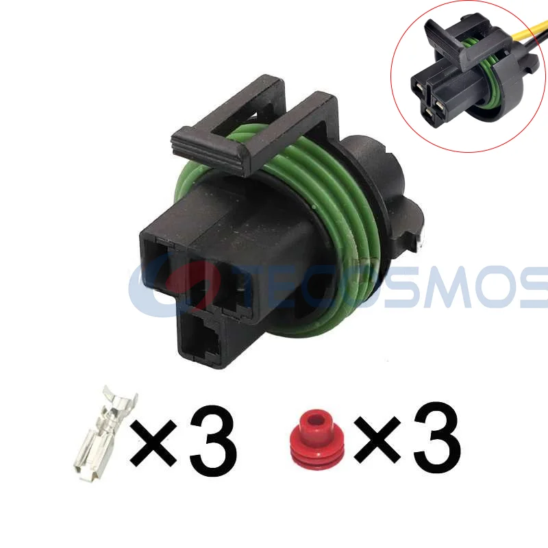

1/5/10 Set Delphi 3 Pin 2.8mm Series Female Automotive Waterproof Connector Temperature Sensor Throttle Engine Plug