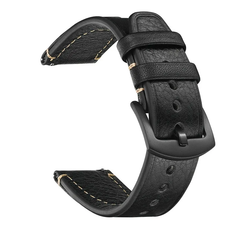 Double sided Genuine Leather Watch Straps 18mm 20mm 22mm Bracelet Quick Release Watchband for men Women Wristband Accessories