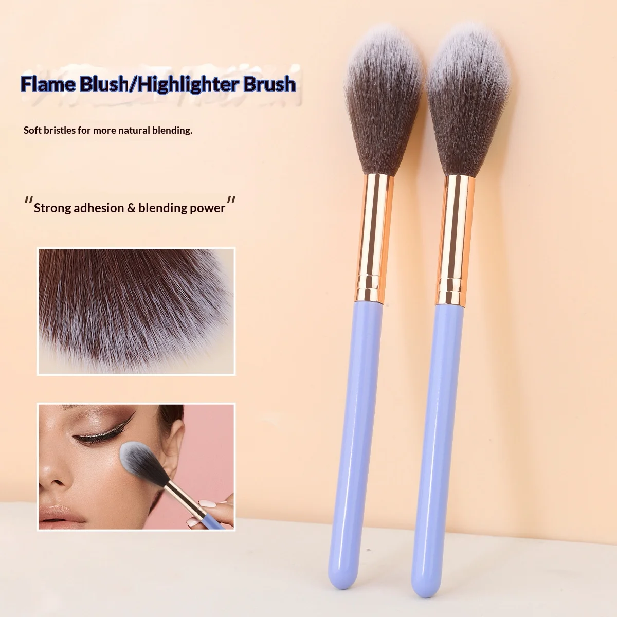 1Pcs/5pcs Professional Blush Highlight Loose Powder Brush Portable Multifunction Soft Fiber Makeup Beauty Tool