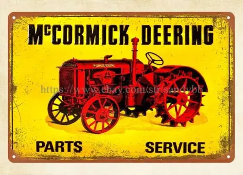 1992 MCCORMICK-DEERING PARTS SERVICE metal tin sign vintage garage signs sign