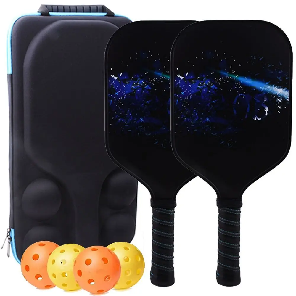 

Fiberglass Surface Pickleball Paddles with Carry Bag Portable Pickleball Set Non-Slip Lightweight Pickleball Rackets Teenager