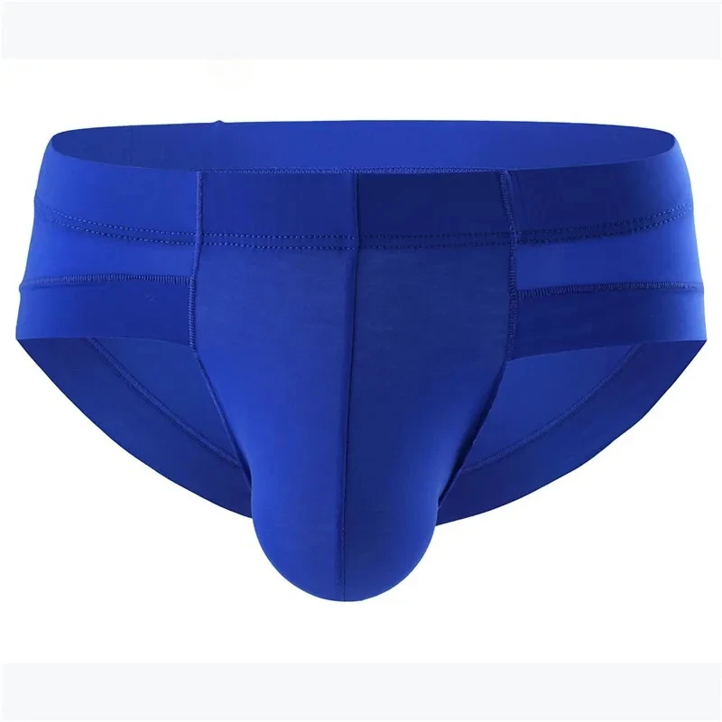 

Ice Silk Bulge Briefs for Men Sexy U Convex Pouch Underpants Butt-Lifting Cool Breathable Comfortable Daily Wear Youth Underwear
