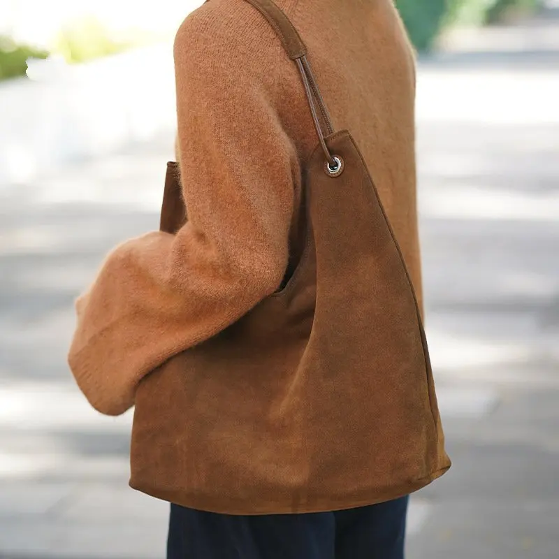 Commuting Large Capacity For Women New Matte Tote Versatile Vintage Women's Large Capacity Solid Color Simple Retro Handbags