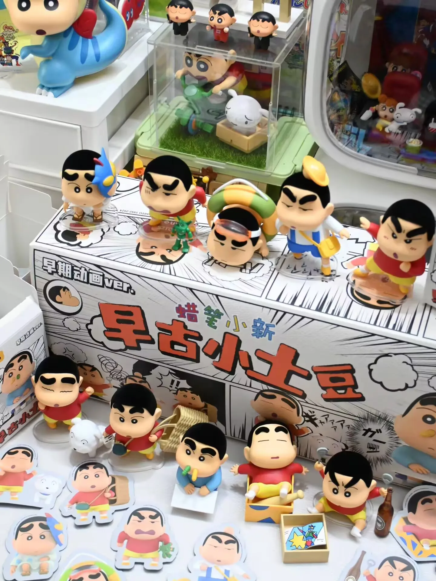 100% Genuine 52TOYS Crayon Shin-Chan Blind Box Old-Fashioned Little Potato Series Figurine Figurines Mystery Box Trendy Toy Gift
