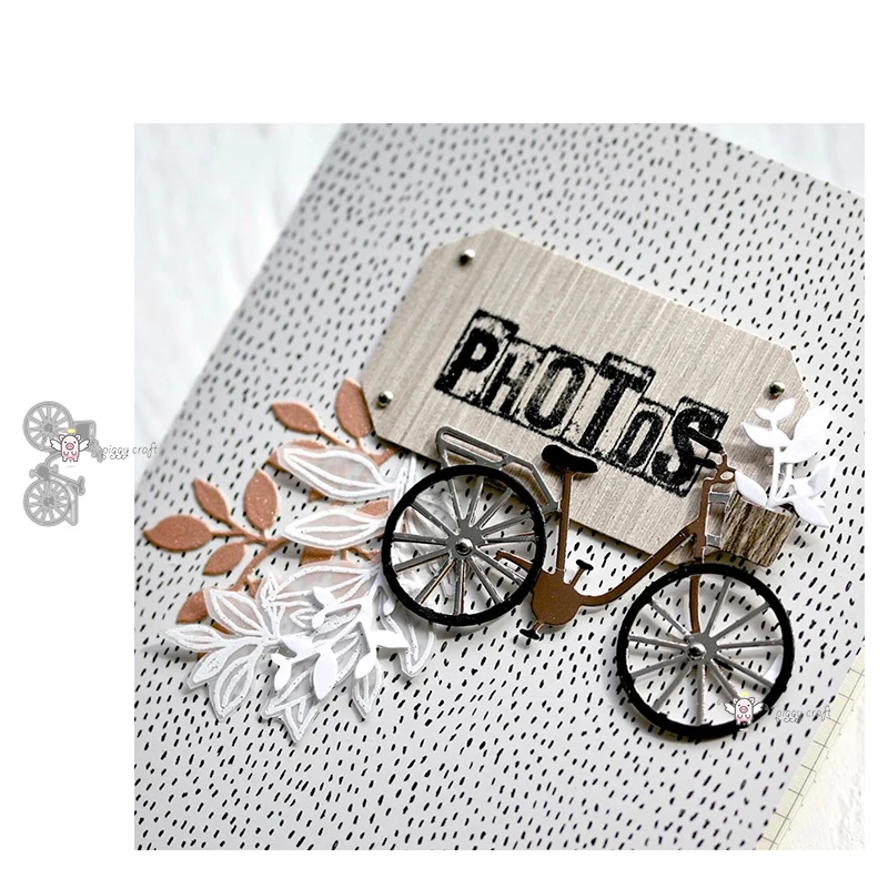 Mmao Crafts Metal Steel Cutting Dies 2019 New Bicycle decoration Stencil For DIY Scrapbooking Paper/photo Cards Embossing Dies