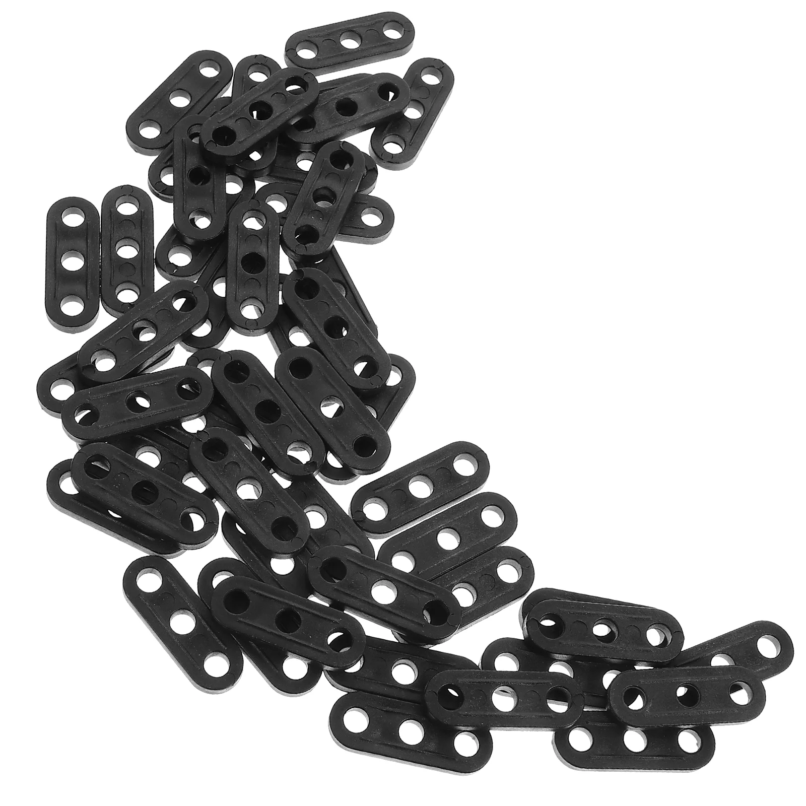 

50pcs Three eye Tent Rope Adjustment Buckle 3 hole Canopy Camping Wind Tightener Plastic Anti slide Reusable Fasteners