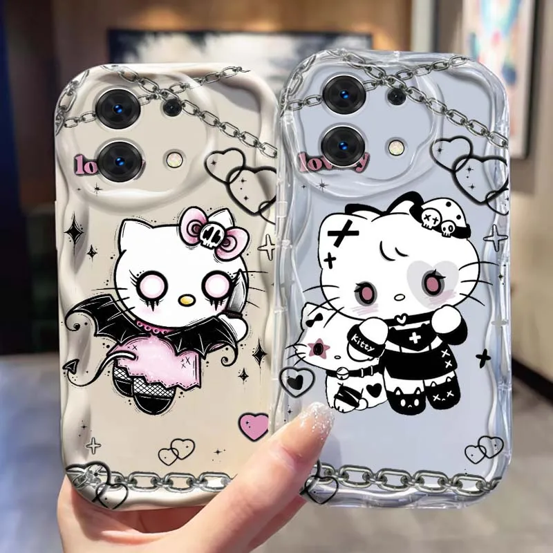 

Cartoon Cute Hello kitty For Xiaomi Redmi 9T 9A 9 9C 10 10C 12 13 13C 14C A2 A1 Plus K30 K40 K60 5G Wave Oil Phone Case