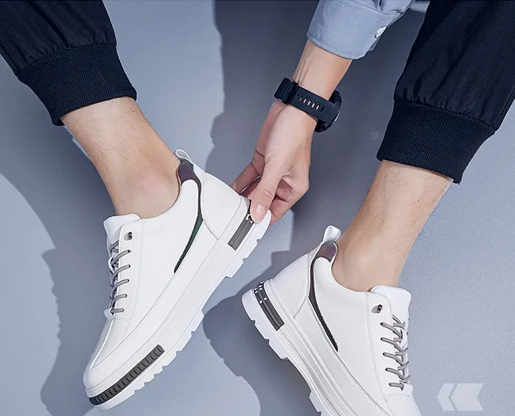 Thick sole Anti slip Wear resistant Waterproof Comfortable Casual height increasing shoes Increase by 4/6/8/10 centimeters