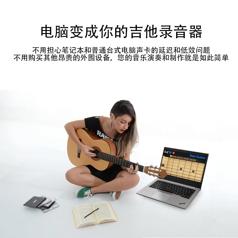 USB to 6.5mm XLR Audio Cable With Chip, USB Converter Cord for Microphone Guitar Recording Function