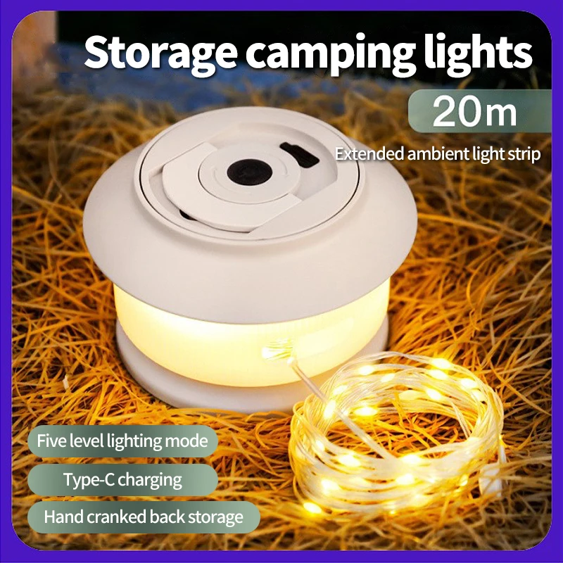 

LED Camping Lamp Strip Outdoor USB Camping Lamp Waterproof Recyclable Light Belt Outdoor Decoration Lamp for Tent Room