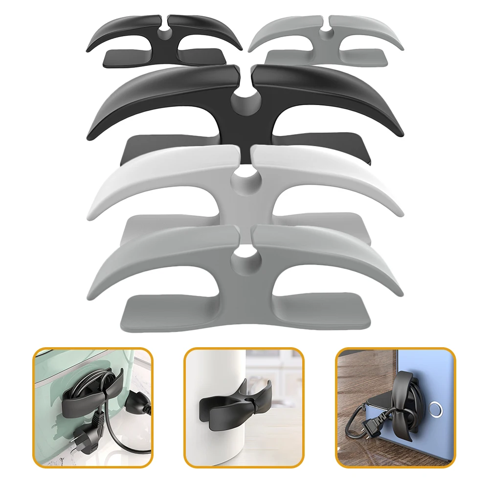 

5pcs Wire for Appliance Cord ganizer Stick On Kitchen Appliances White Black Gray Cord Wrappers Storage Processor Appliance