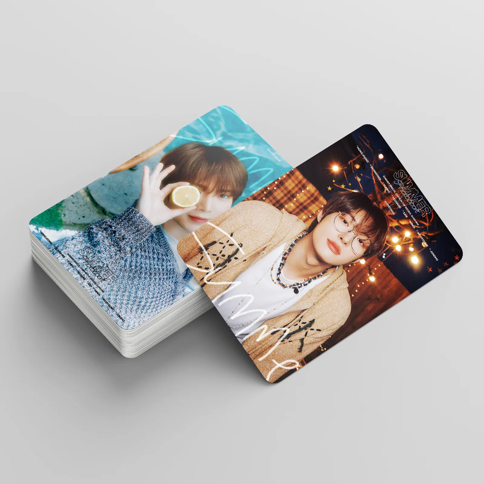 Imagem -06 - Ídolo Ateez Cartões Lomo Photocards Novo Álbum Verão Impressão hd Hongjoong Seonghwa Yunho Yeosang San Presentes Fãs hd 55 Pcs por Conjunto