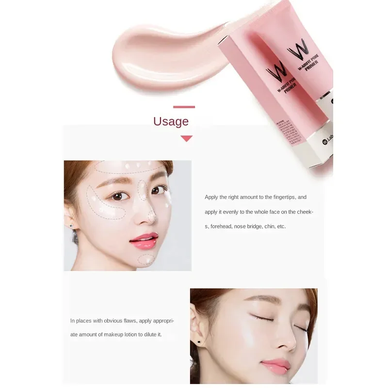 Wlab W-Airfit Pore Primer Pre Makeup Milk Brighten Face Smooth Invisible Pores Concealer Facial Professional Cosmetics Korea 35g