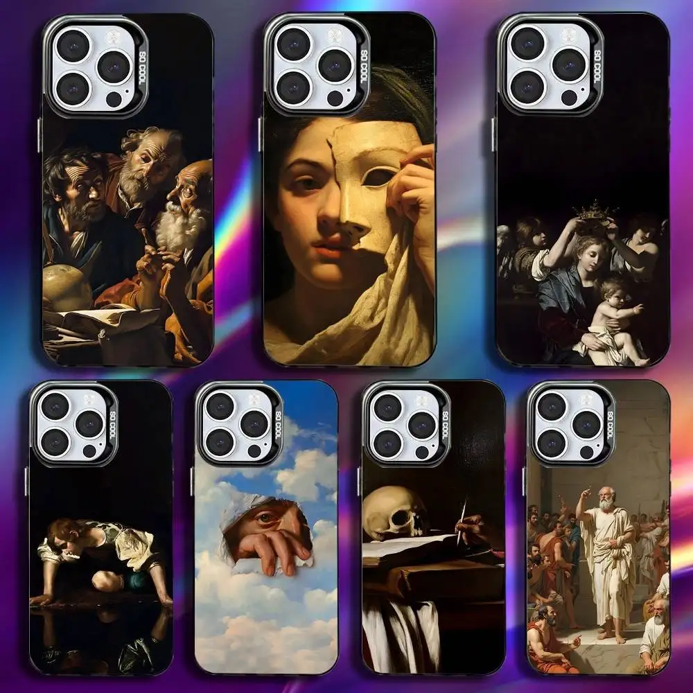 

Caravaggio Paintings Phone Case For iPhone 17,16,15,14,13,12,11,Pro,Max,Plus,Mini,XS,SE Anti Fall Black Matte Hard Bumper