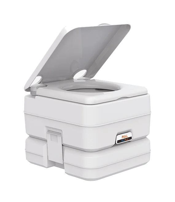 Luxury Portable Trailer Toilet Tent Shower Room Modern Waterless Design Dual-Flush Square Bowl P-Trap Drainage PatternATV&UTV