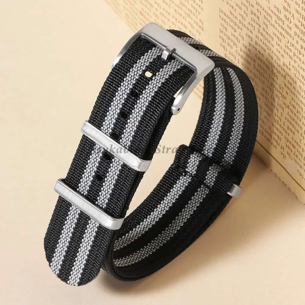 Ремешок для часов 20 мм 22 мм, аксессуары, новый ребристый нейлоновый ремешок для часов, нейлоновый ремешок для часов Omega для Rolex, ремешок для часов, мужские и женские браслеты