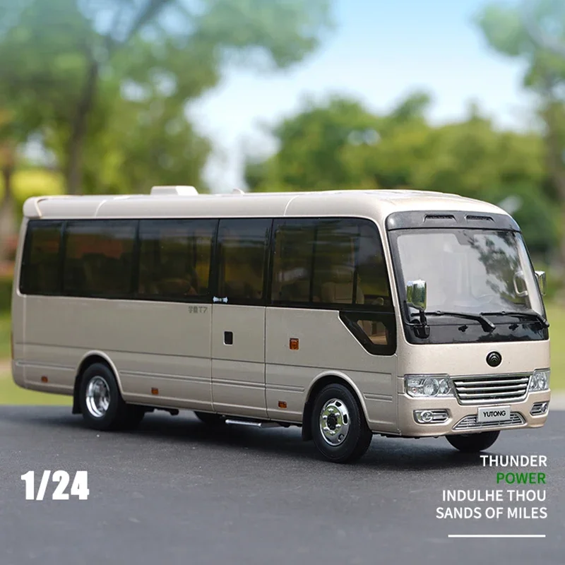 

Diecast 1:24 Scale Yutong T7 Alloy Bus Deluxe Bus Model Toys Collectible Collection