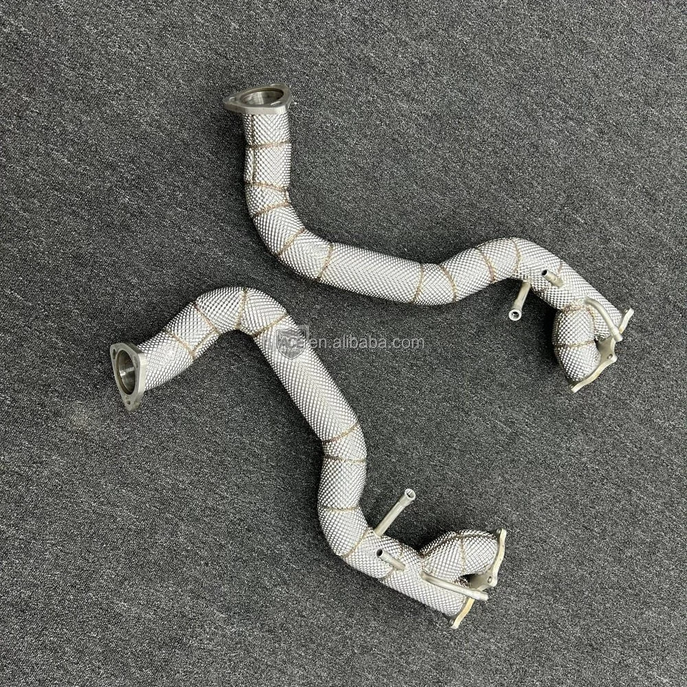 Für Porsche 718 Cayman GT4 GTS/Spyder 4.0T Auspuff-Downpipe 304SS Hitzegeschützt Hochleistungs-Automobilteil – Detail 8