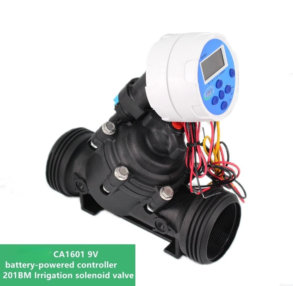 2025灌漑コントローラータイマー 9V電池式バルブ制御 CA1601 電気灌漑コントローラー