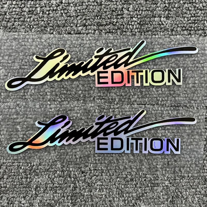 

Reflective Laser LIMITED EDITION Waterproof Vinyl Stickers Car Styling Decals For Motorcycle Window Auto Accessories